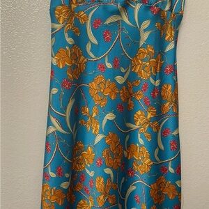 Floral Blue and Yellow Dress